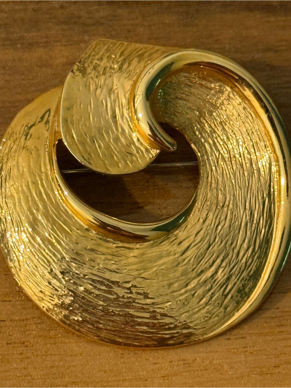Vintage Park Lane Gold-Tone Swirl Accent Pin